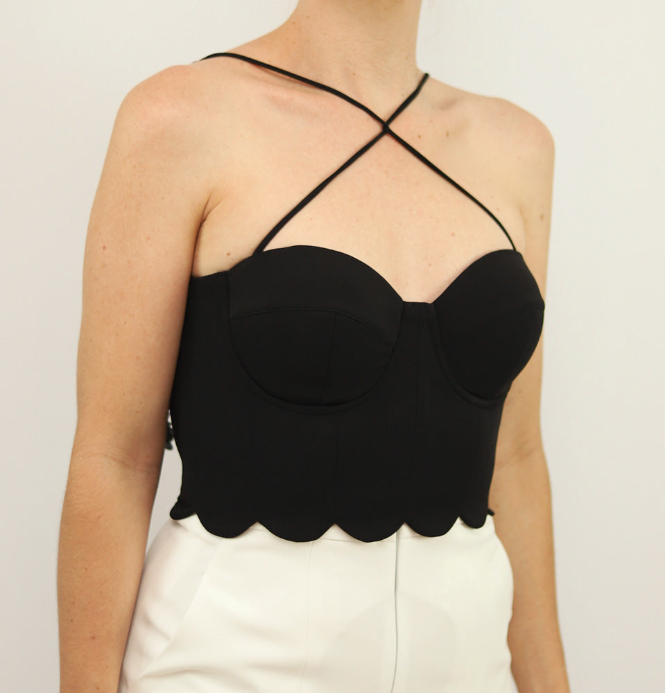 Croptop Fiorella X Ladies • Black
