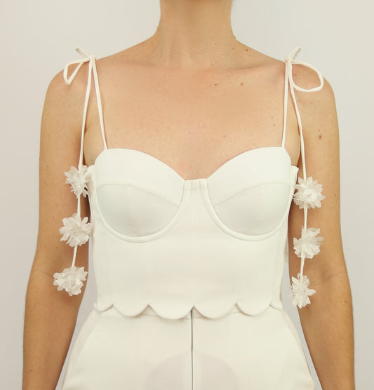 Croptop Fiorella X Ladies • Pearl