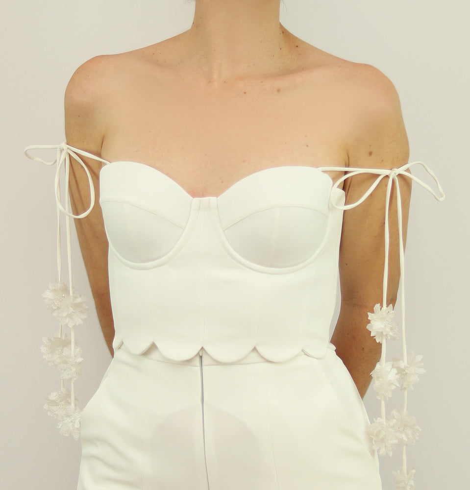 Croptop Fiorella X Ladies • Pearl