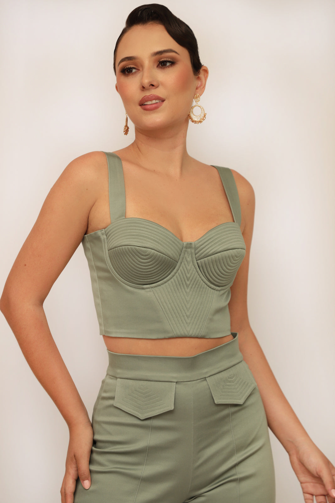 OLIVIA CROPTOP • GREEN