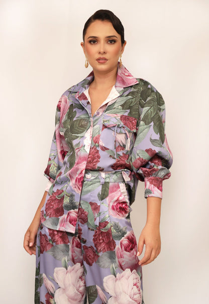 LUCRECIA SHIRT • ROSAS LILA